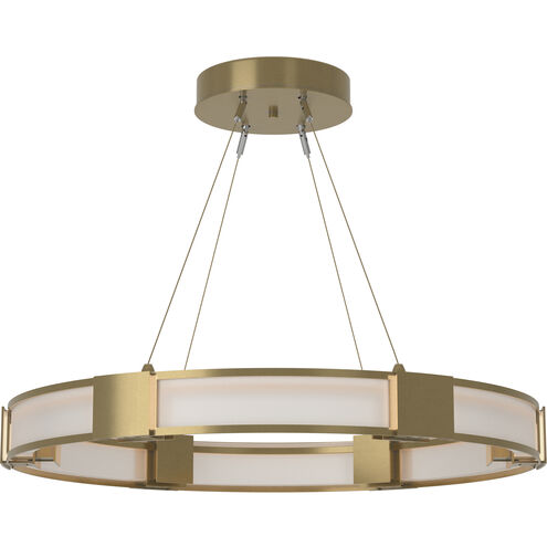 Aura 6 Light 28.9 inch Modern Brass Pendant Ceiling Light in Frosted