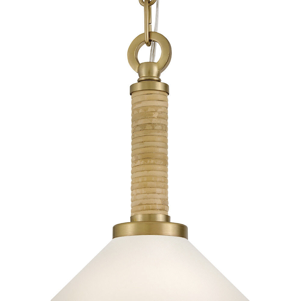 Cove 1 Light 16 inch Lacquered Brass Pendant Ceiling Light