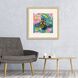 Bee on Wall / Dragonfly on Wall Pink and Green and Turquoise and Yellow Framed Art, Propac