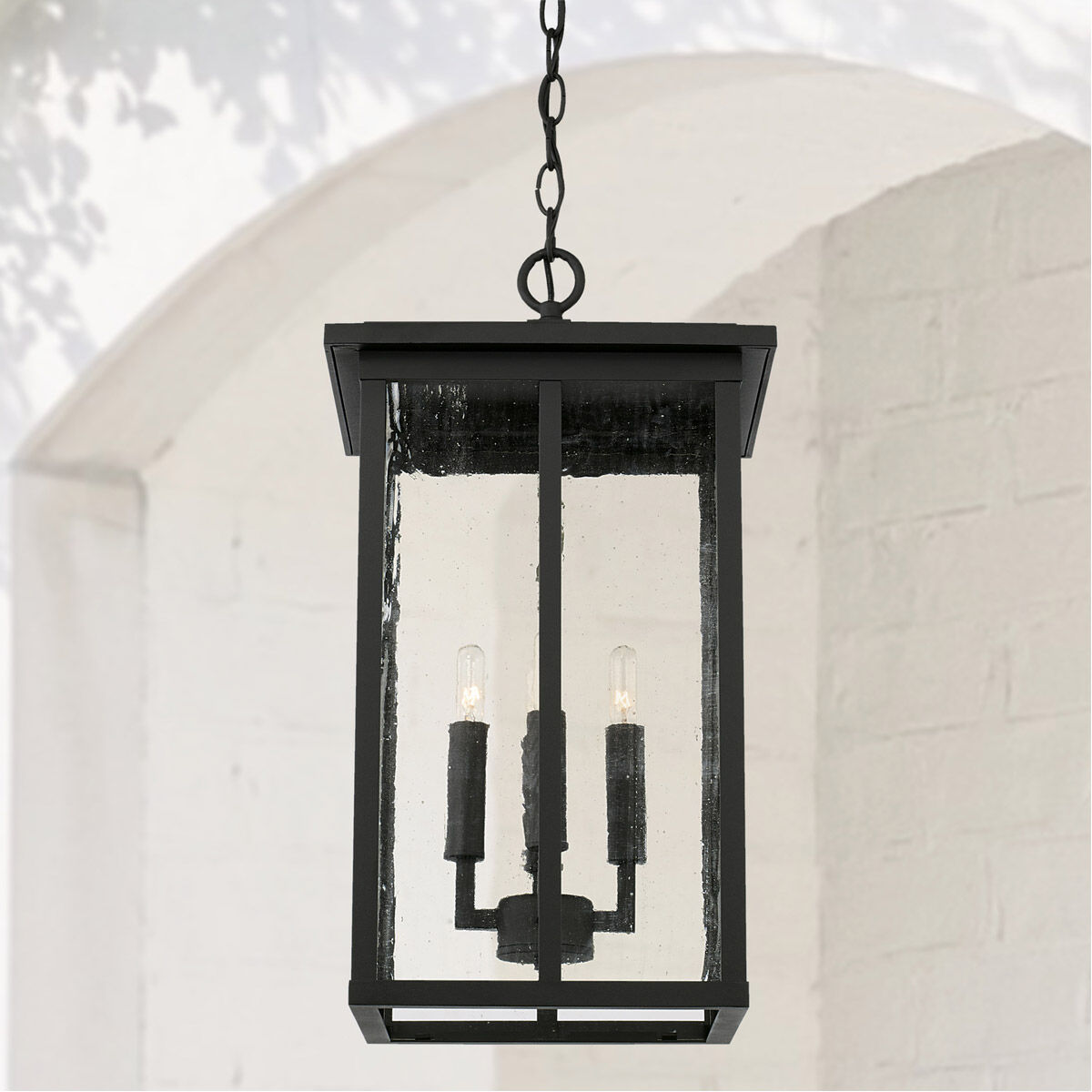 Barrett 4 Light 11.5 inch Black Outdoor Hanging Lantern