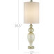 Hutson 36.5 inch 150 watt Warm Ivory and Light Olive Table Lamp Portable Light