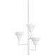 Alora 3 Light 20.25 inch White Plaster Chandelier Ceiling Light