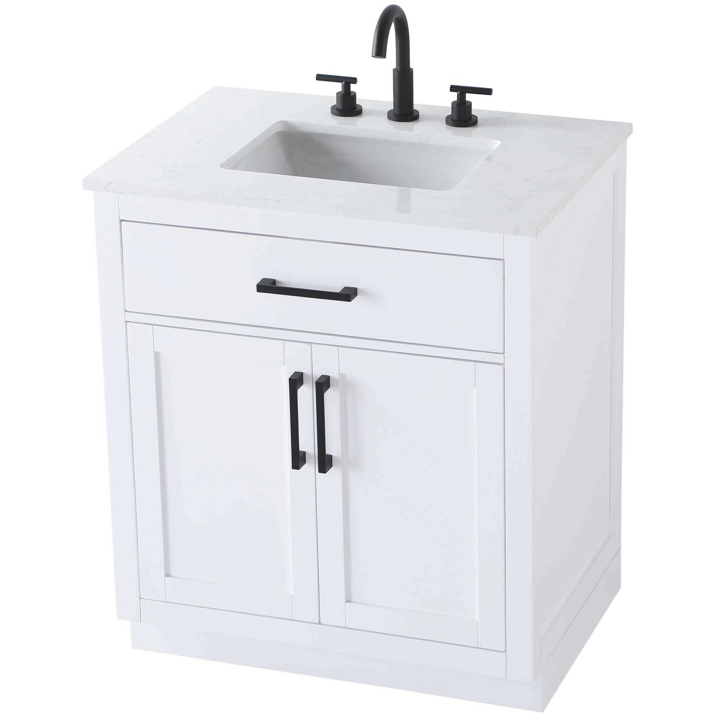 Alden 30 X 35 inch White Bathroom Vanity Cabinet