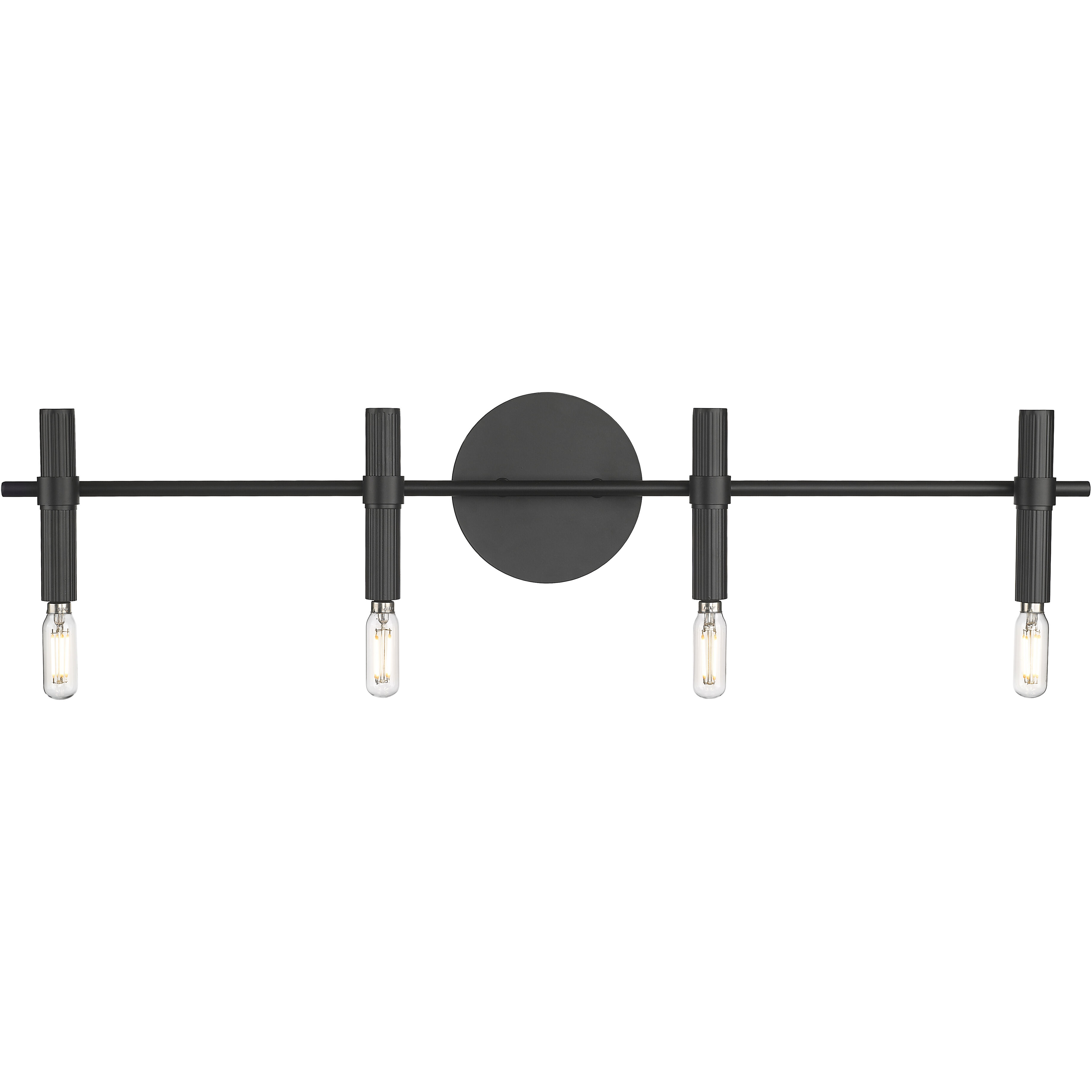 Skyva 4 Light 31.5 inch Matte Black Bathroom Vanity Light Wall Light