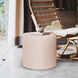 No Tip 17 inch Seascape Sand Outdoor Cylinder Ottoman with Cover