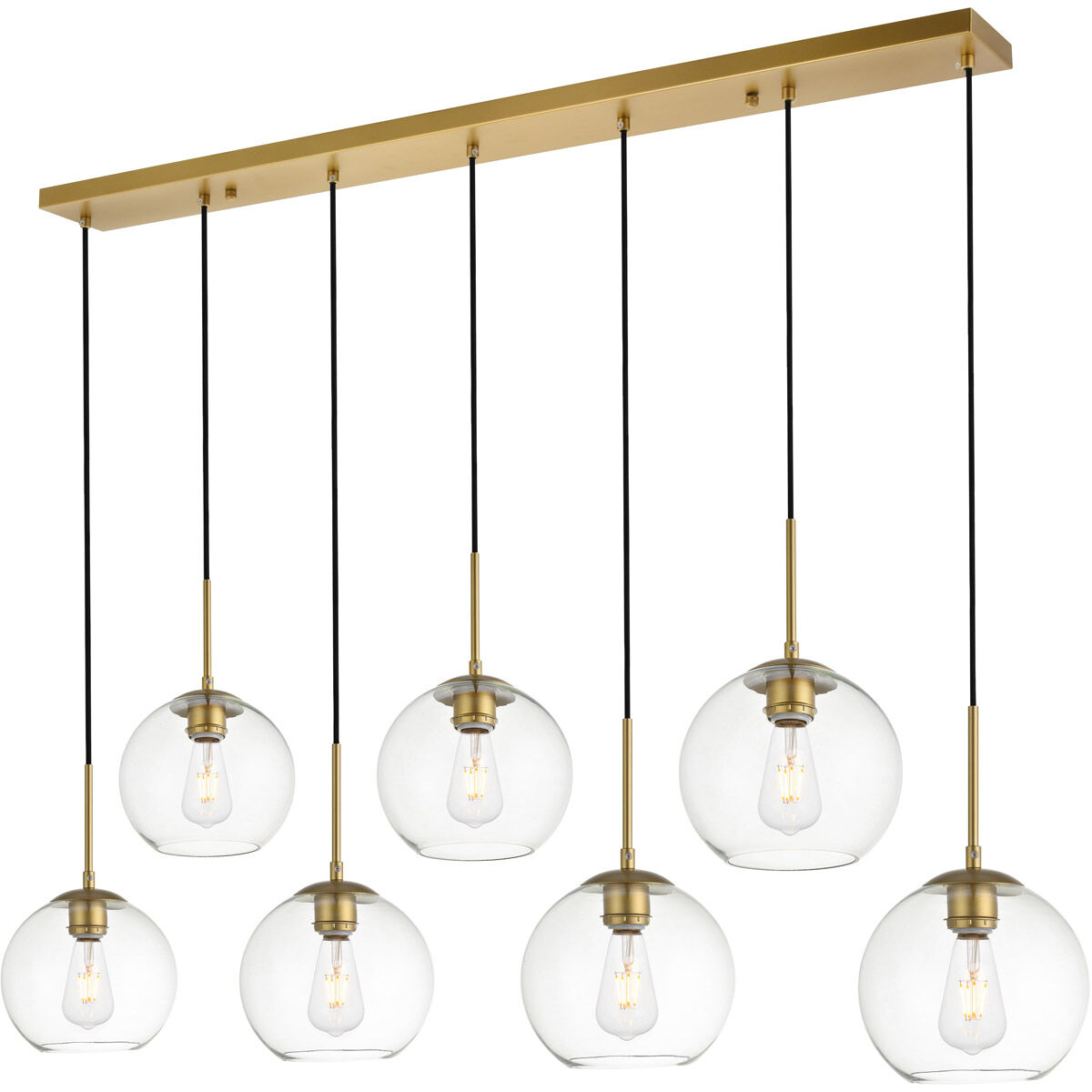 Baxter 7 Light 54 inch Brass Pendant Ceiling Light