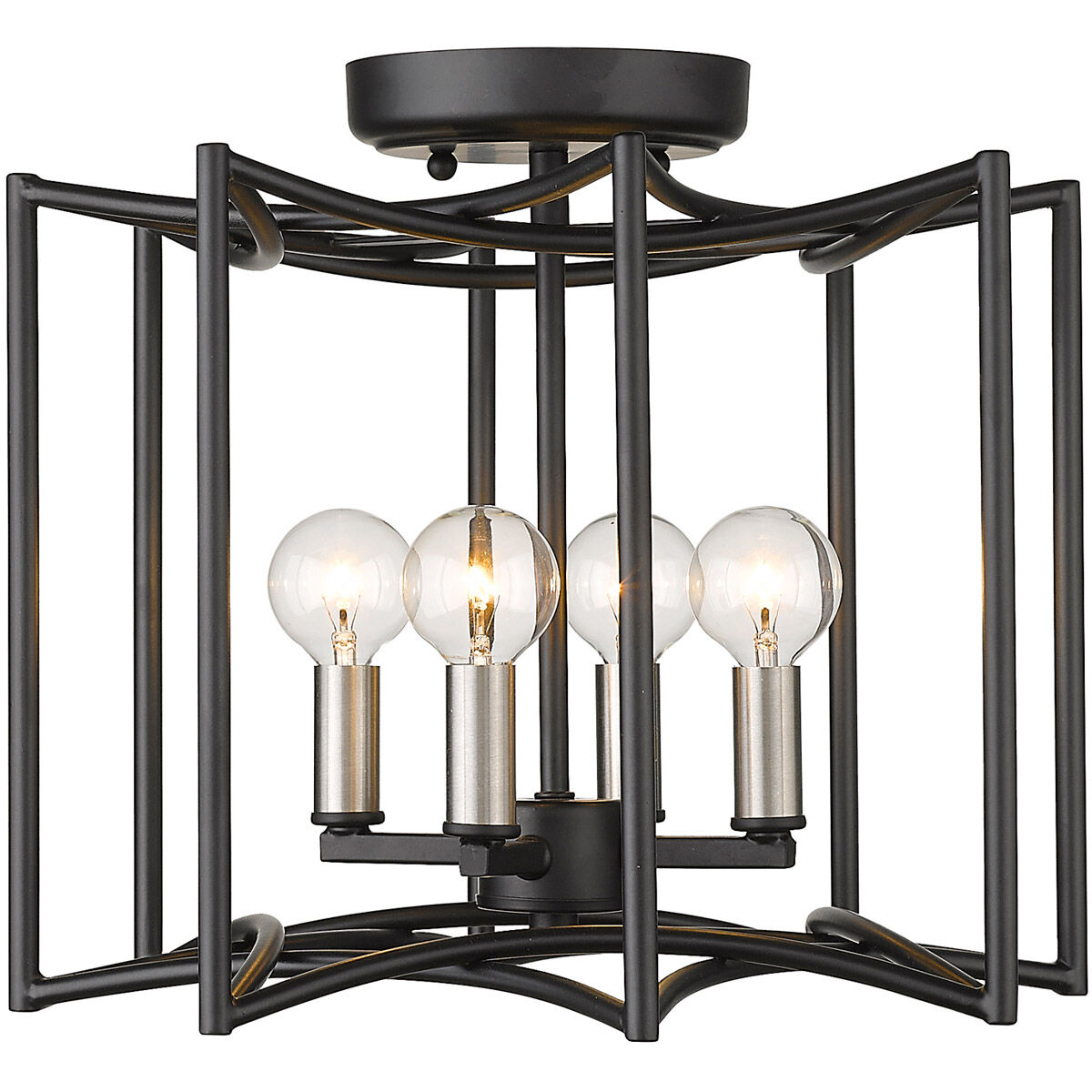 Rhian 4 Light 14 inch Matte Black Pendant Ceiling Light