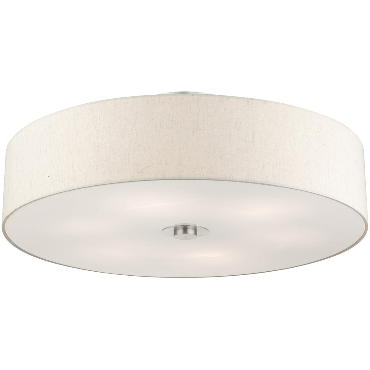 Meridian 6 Light 30 inch Brushed Nickel Semi Flush Ceiling Light