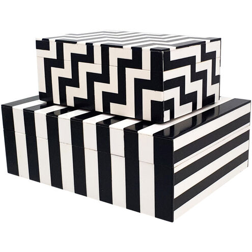 Allegra 6 X 4 inch Black/White Box