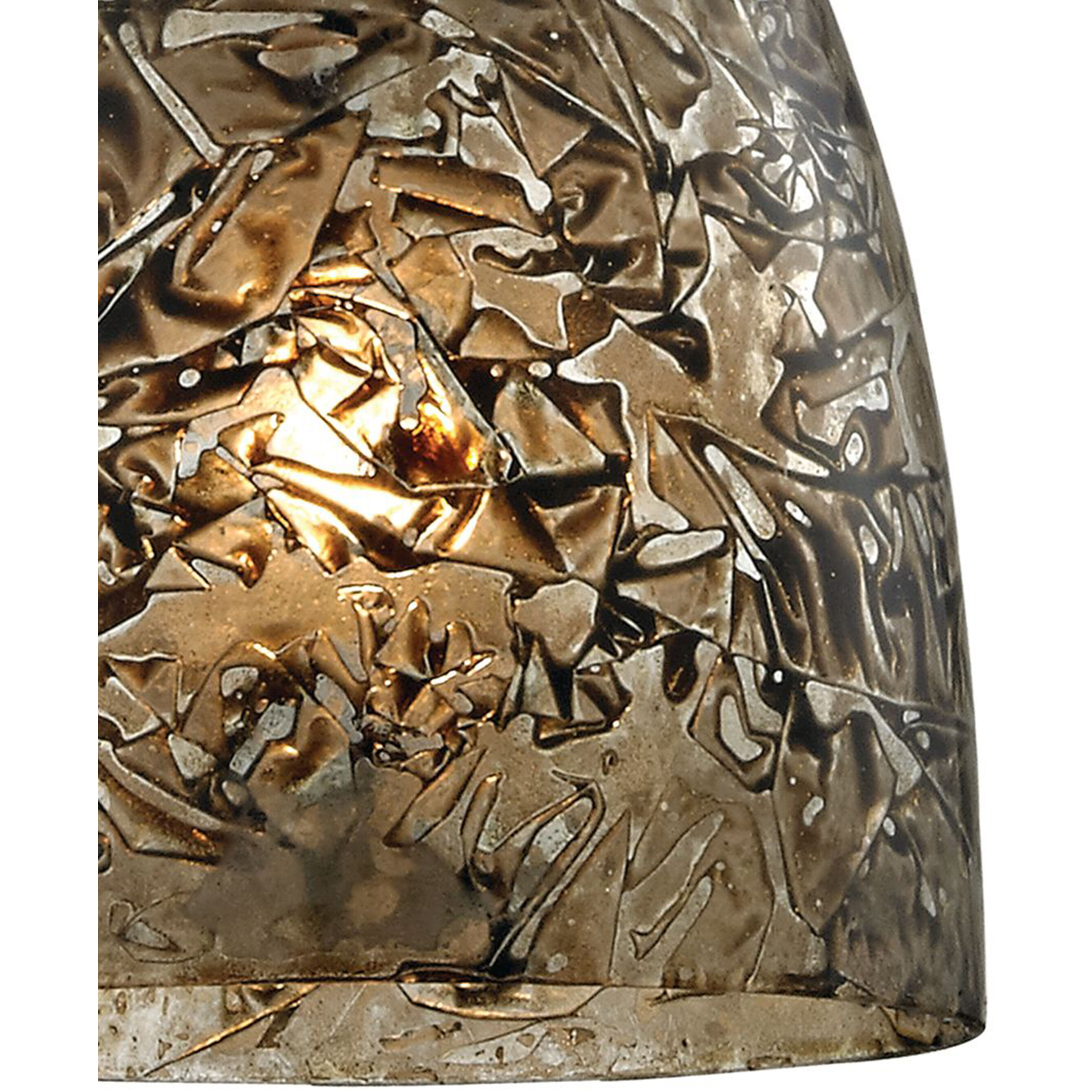 Fissure 1 Light 5 inch Smoke with Satin Nickel Mini Pendant Ceiling Light