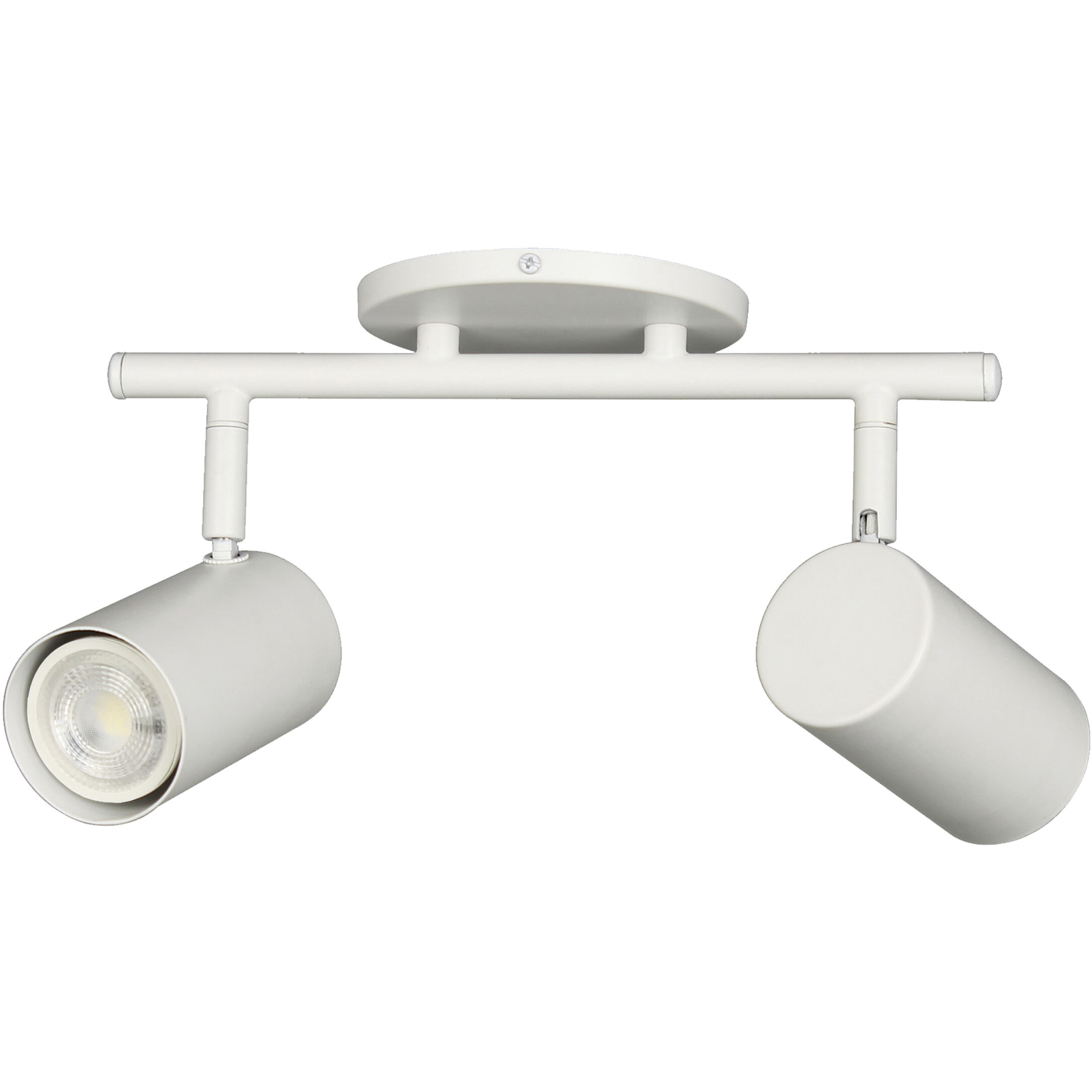 Taylor 2 Light 120 Matte White Track Light Ceiling Light, Fixed Arm