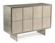Lanark 54 inch Tiza Gesso and Silver Pewter Buffet Table, Four Door
