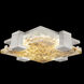 Terra 4 Light 16.75 inch Silver Flush Mount Ceiling Light in Antique Gold Leaf Studio Glass