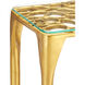 Honeycomb 36 X 11.75 inch Gold/Clear Console Table