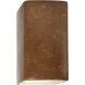 Ambiance Rectangle LED 13.5 inch Rust Patina Outdoor Wall Sconce, Large