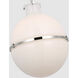 Thomas O'Brien Maxey LED 13.5 inch Polished Nickel Globe Pendant Ceiling Light