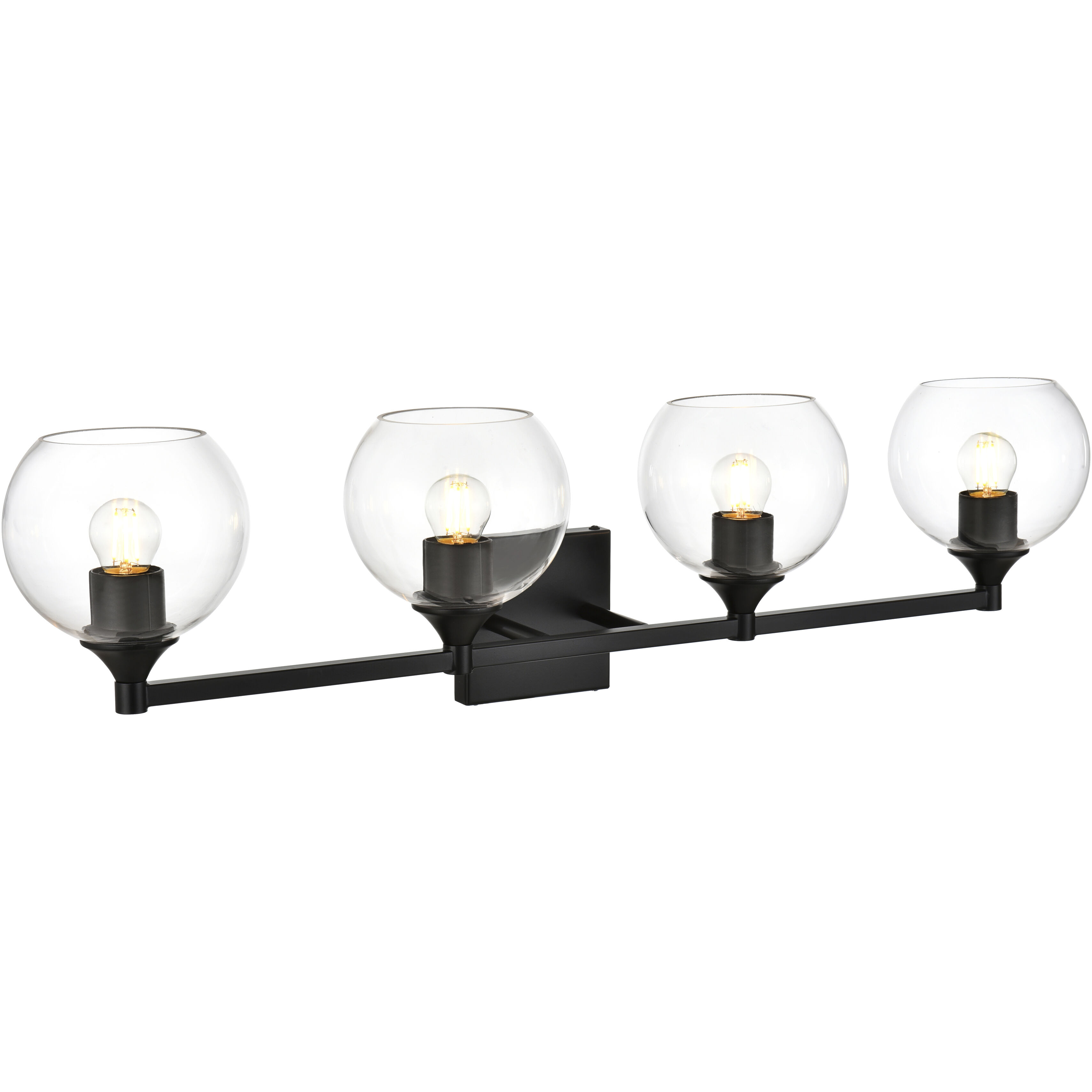 Foster 4 Light 33 inch Black Bath Sconce Wall Light