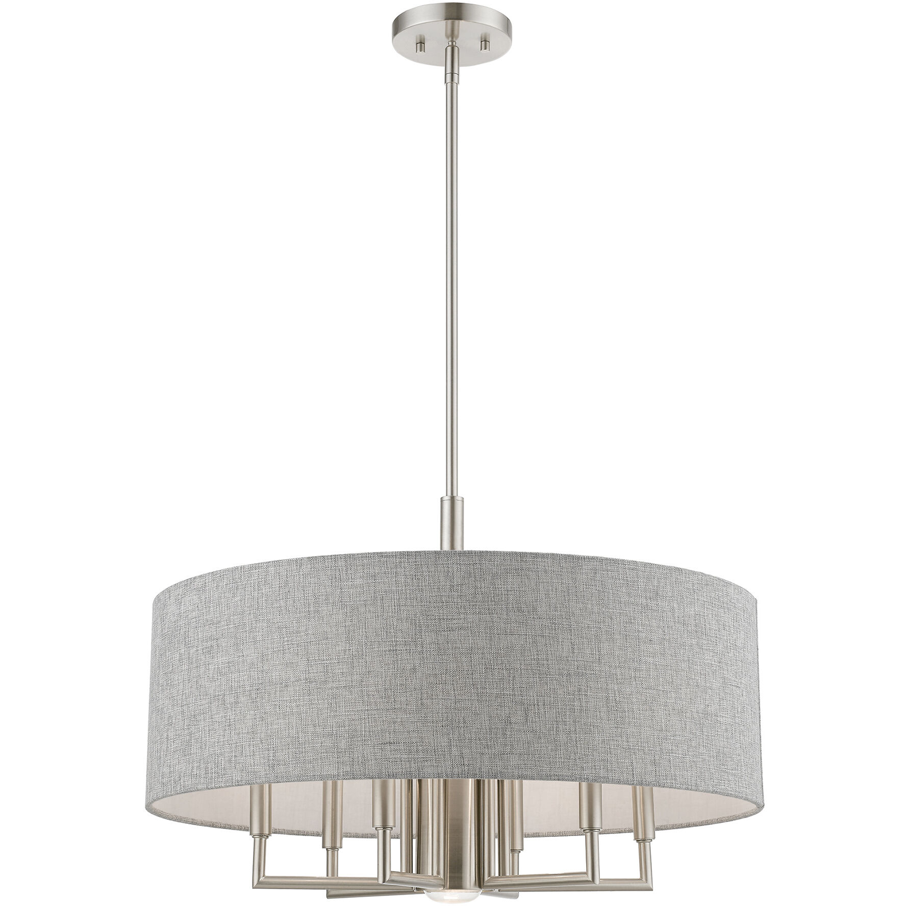 Dakota 7 Light 24 inch Brushed Nickel Pendant Chandelier Ceiling Light