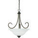 Bella 3 Light 20 inch Oiled Bronze Pendant Ceiling Light