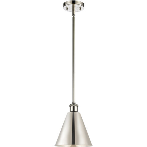 Ballston Cone 1 Light 8 inch Polished Nickel Pendant Ceiling Light