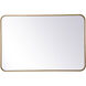 Evermore 36 X 24 inch Brass Mirror