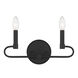 Summit 2 Light 14 inch Matte Black Vanity Light Wall Light
