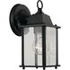 Cotswold 1 Light 9 inch Matte Black with White Outdoor Wall Sconce