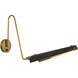 Osorio LED 4.63 inch Matte Black and Vintage Brass Bath Vanity Light Wall Light