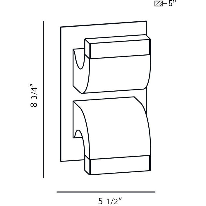 Newport LED 6 inch Chrome Vanity Light Wall Light