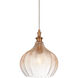 Renity 1 Light 11.38 inch Aged Gold Brass Pendant Ceiling Light