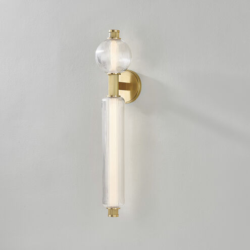 Atom LED 5.5 inch Vintage Brass Wall Sconce Wall Light