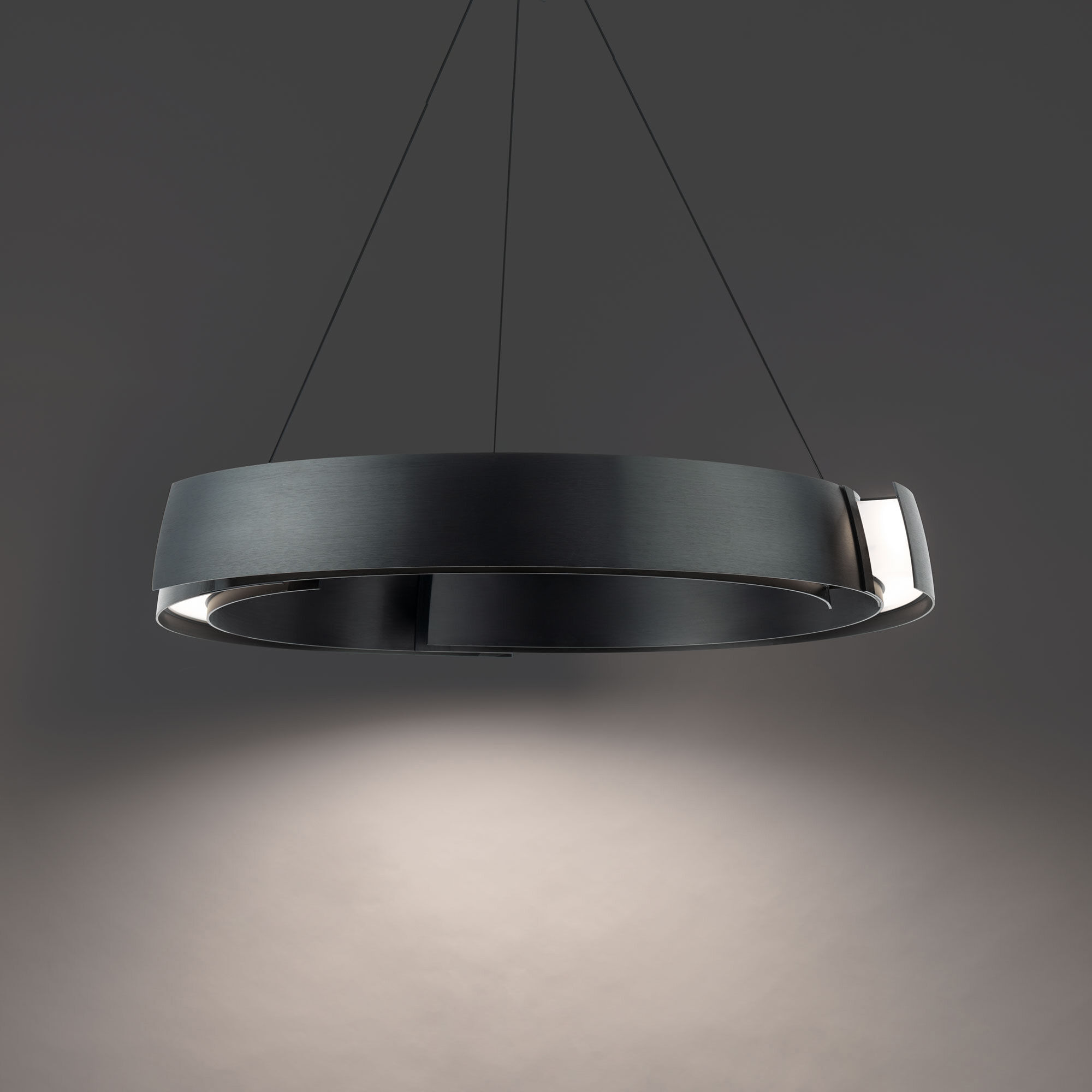 Battlestar 1 Light 28.25 inch Black Pendant Ceiling Light