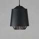 Phoenix Single Pendant Ceiling Light in Black/Gold