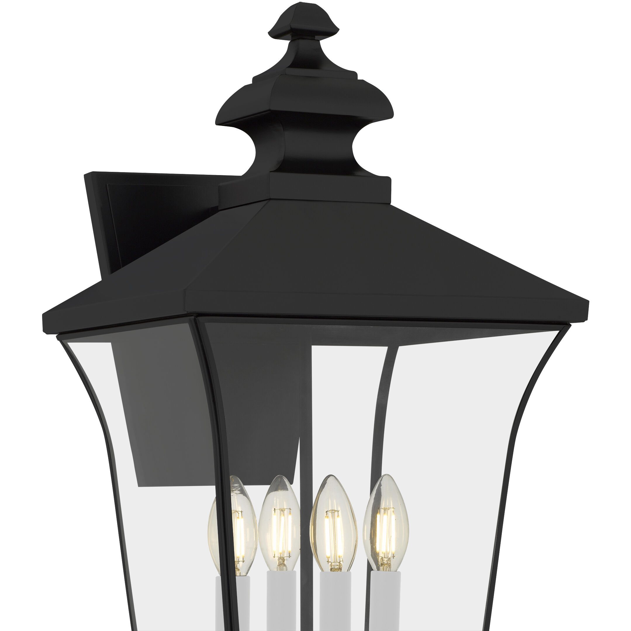 Farley 4 Light 30.5 inch Matte Black Outdoor Wall Lantern