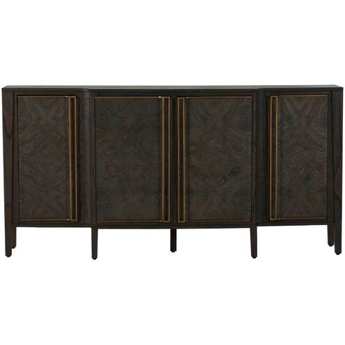 Fitzgerald Dark Grey Mindi / Dark Grey Burl / Stained Brass Cabinet