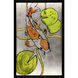Silver Pond Orange and Green and Black and Multi Framed Art