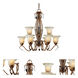 Signature 9 Light 30 inch Rustic Sienna Chandelier Ceiling Light
