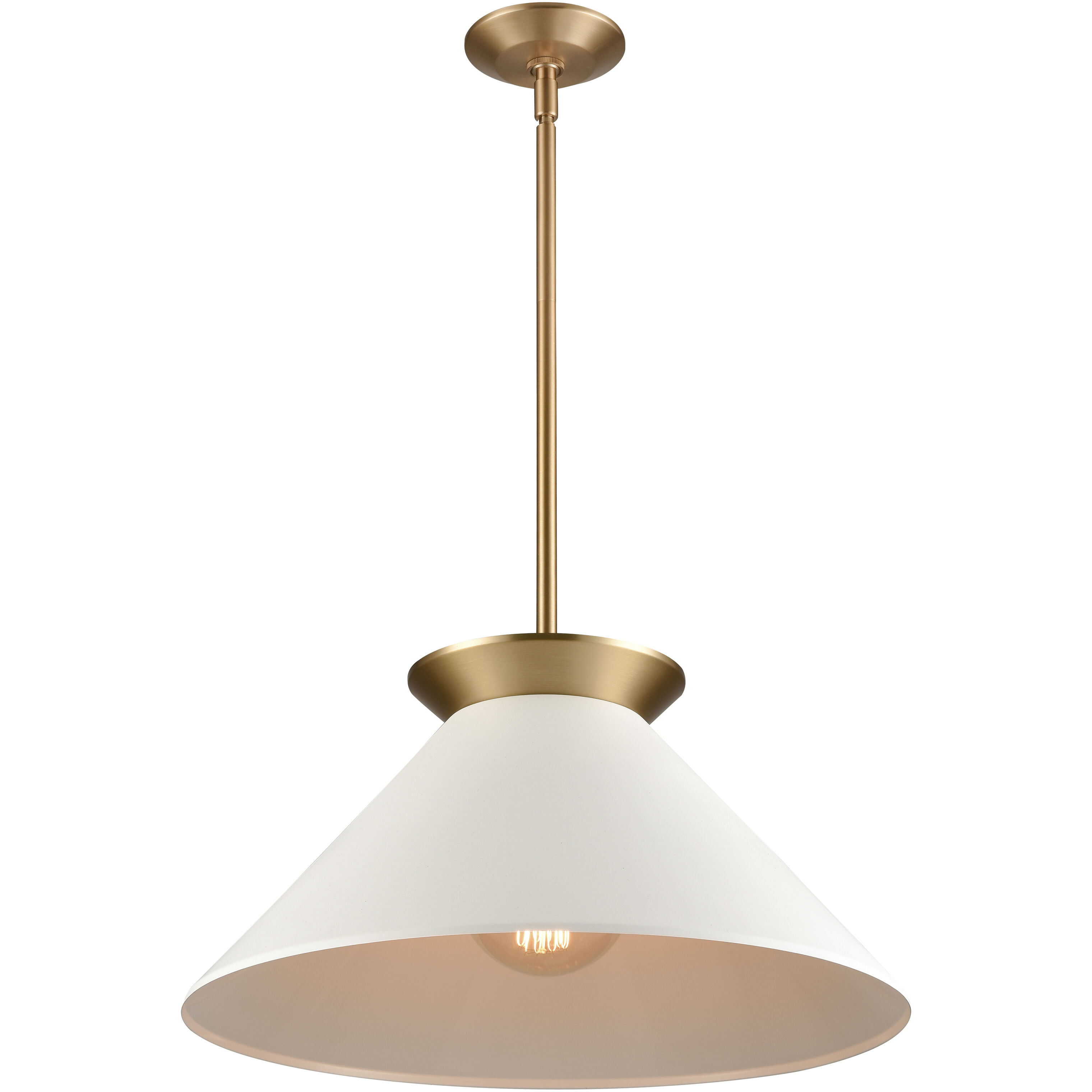 Cavendish 1 Light 20 inch Brushed Gold Pendant Ceiling Light
