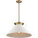Cavendish 1 Light 20 inch Brushed Gold Pendant Ceiling Light