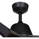 Crescent 52 inch Black with Black-Walnut Blades Ceiling Fan