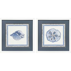 Seaside Blues Blue Framed Art