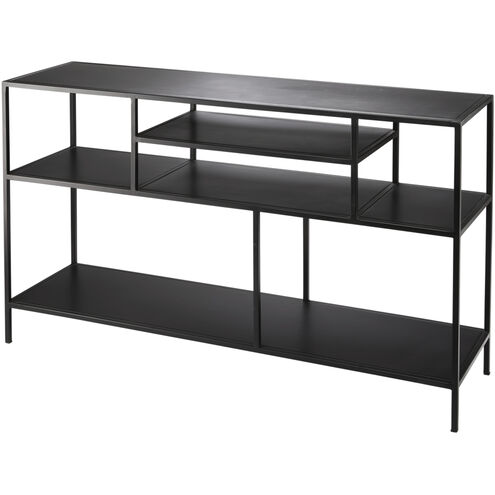 Element Shelved 51 X 14 inch Black Iron Console Table