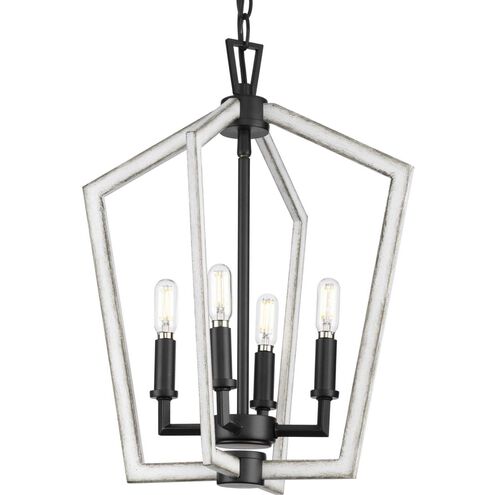 Galloway 4 Light 14.25 inch Matte Black Foyer Light Ceiling Light