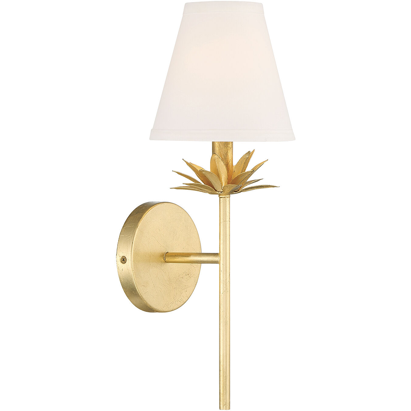 Meridian M90077TG Vintage 1 Light 6 inch True Gold Wall Sconce Wall Light