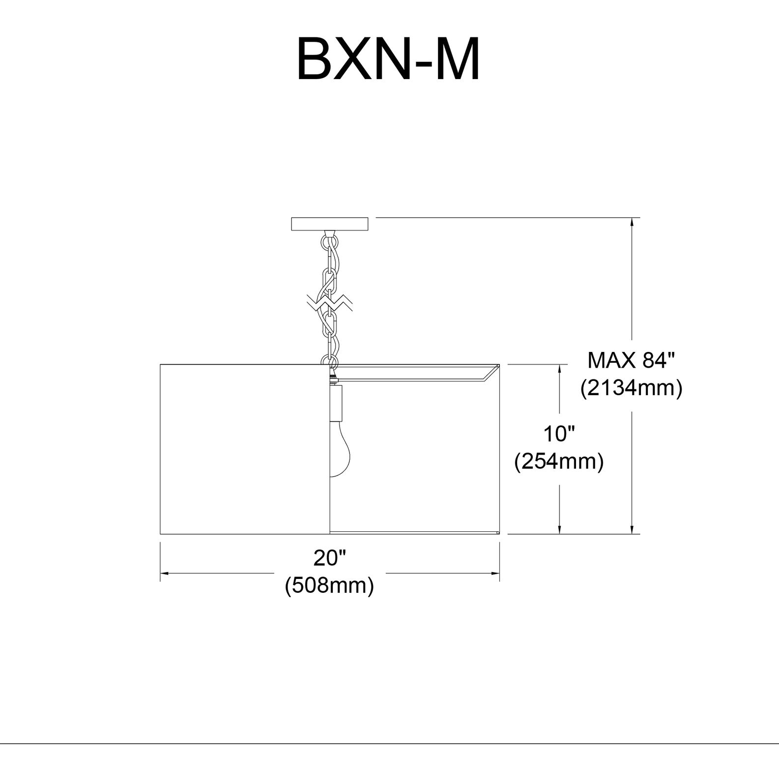 Braxton 1 Light 20 inch Black Pendant Ceiling Light, Medium
