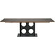 Cameron 95 X 42 inch Dark Walnut with Matte Black Dining Table