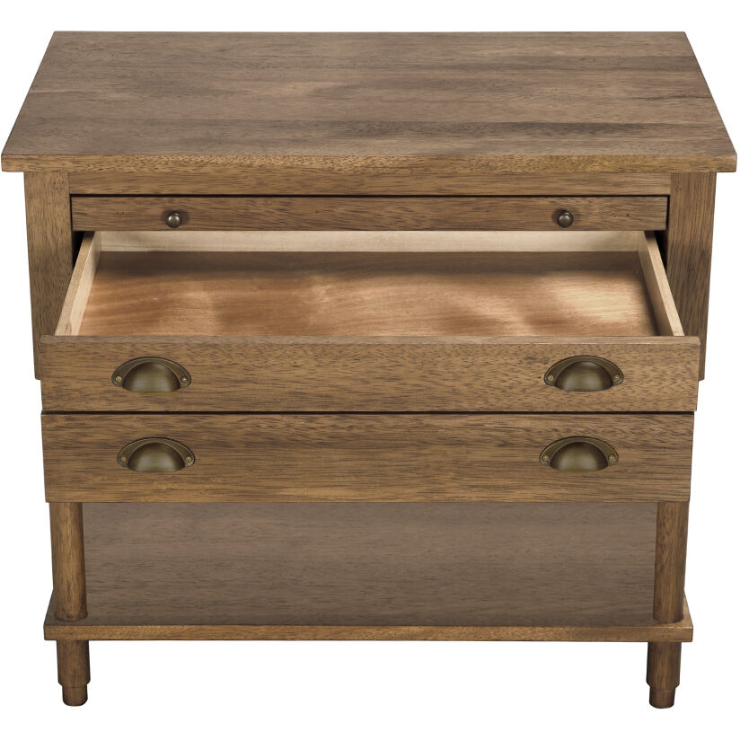 Artemio 32 X 28 inch Dark Walnut Side Table