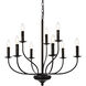 Westley 9 Light 28 inch Black Pendant Ceiling Light