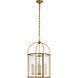 Chapman & Myers Riverside Round 6 Light 19 inch Antique-Burnished Brass Lantern Pendant Ceiling Light, Medium