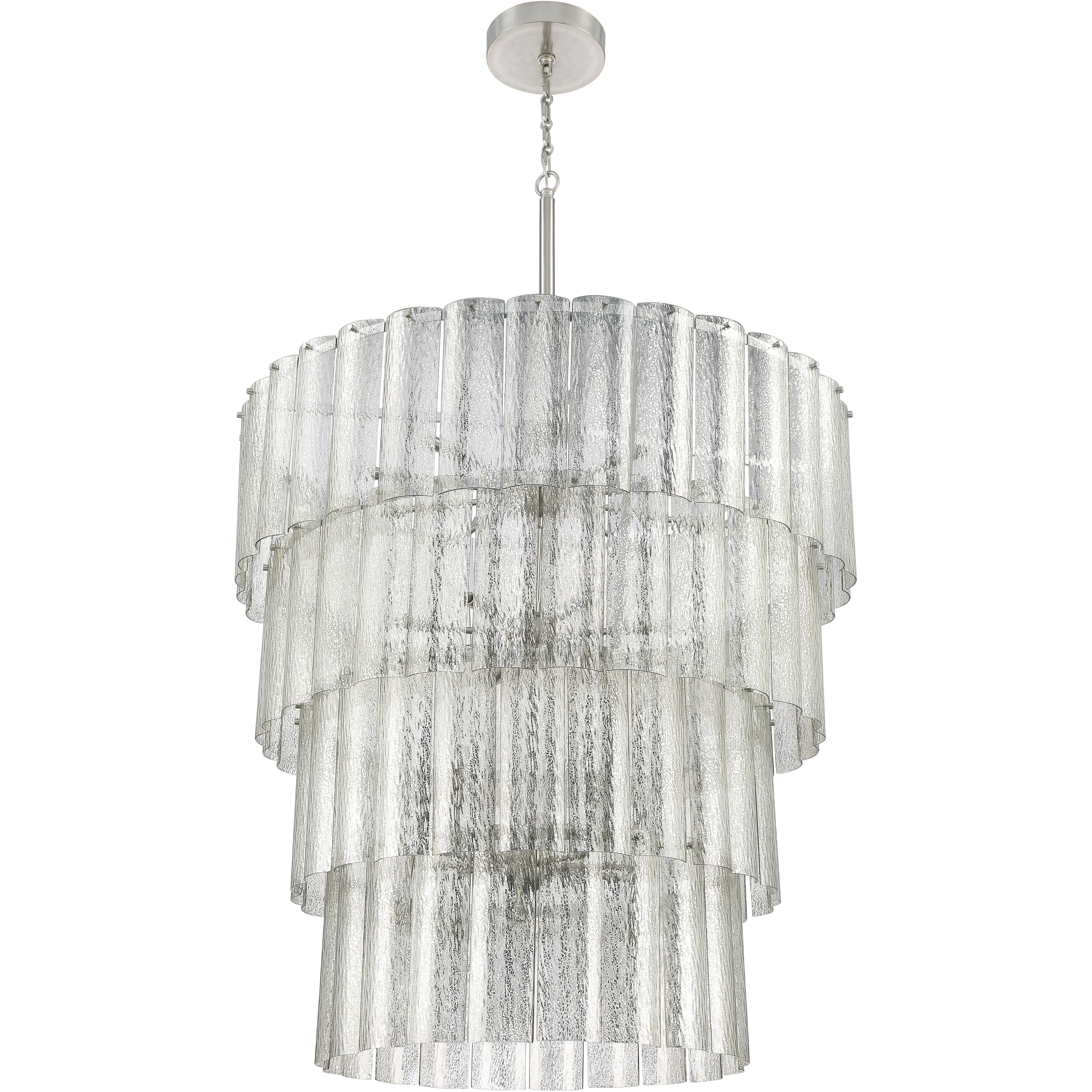 Museo 28 Light 48 inch Brushed Polished Nickel Chandelier Ceiling Light